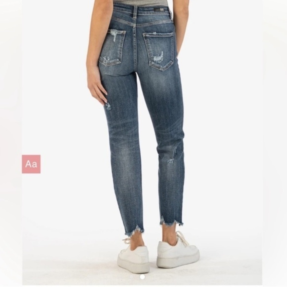Kut from the Kloth High Rise, Elizabeth Crop Straight Leg Jeans, Size 4 Long